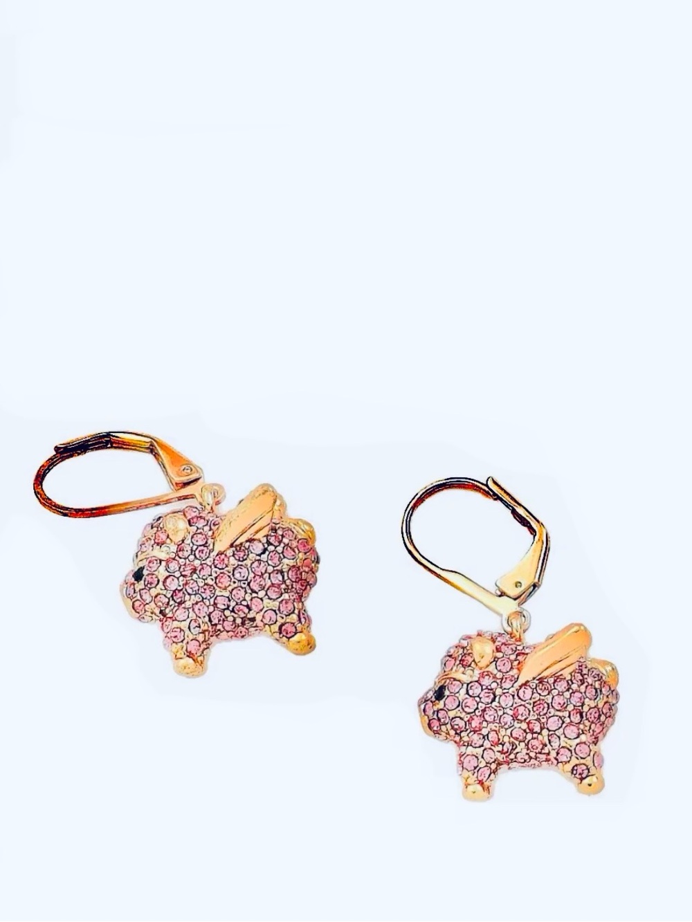 KATE SPADE NEW YORK ♠️ IMAGINATION FLYING PIG PAVÉ DROP EARRINGS - Picture 9 of 9